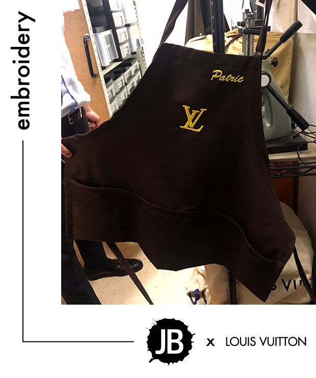 Louis Vuitton embroidered apron project