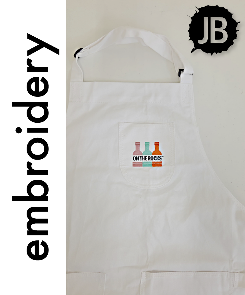 On The Rocks embroidered apron